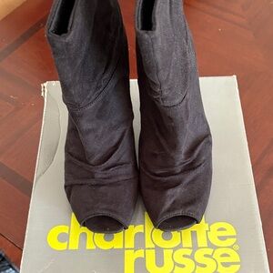 Charlotte Russe Black Ankle Boots